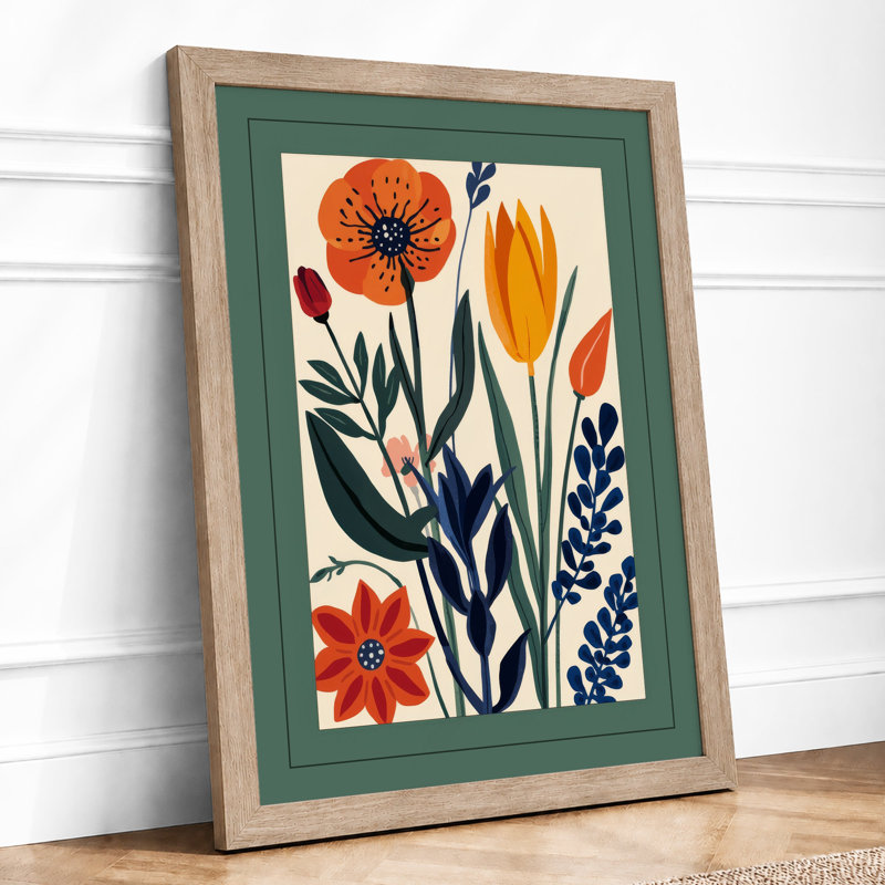 Arrangement Botanical - Framed Print, A3 - 42.0 x 29.7 cm, Oak