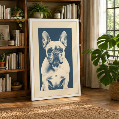 French Bulldog Portrait Modern 1 Piece Wrapped Canvas Wall Art