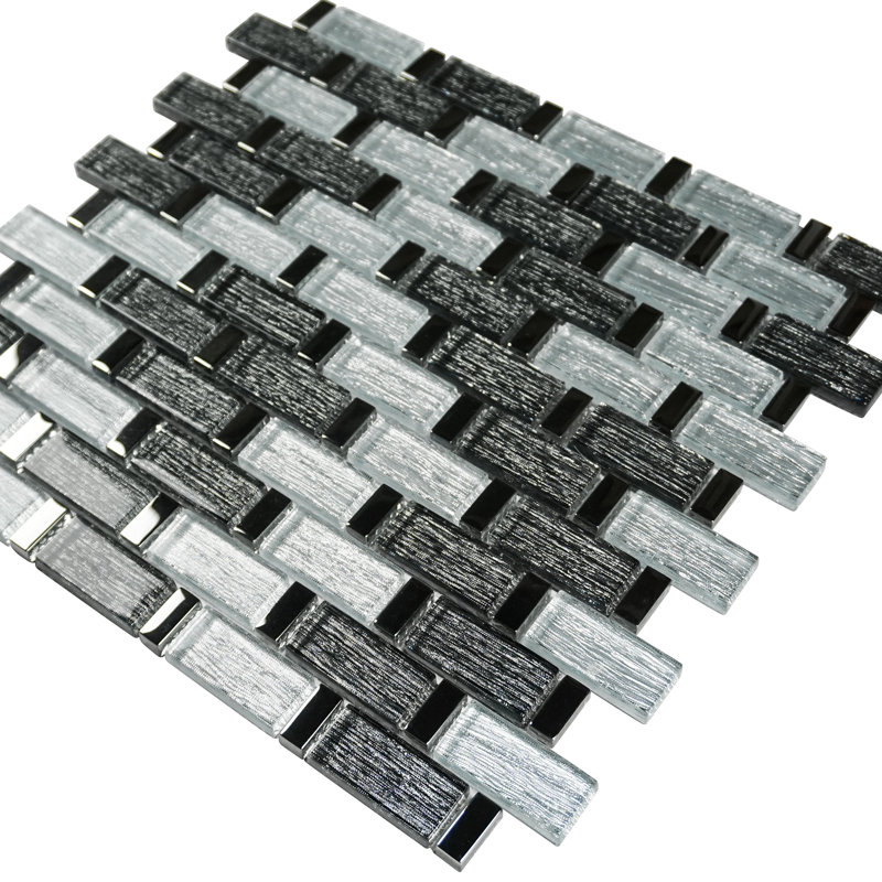 Montour 12" x 12" Glass Linear Mosaic Tile
