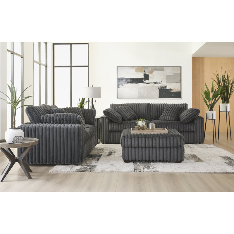  Causeuse rembourrée 24550, gris anthracite Mondo, Gris anthracite Mondo