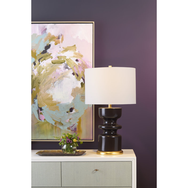 Houston Lamp, Gold/Forrest Green