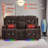 Power Reclining Sofa With Heat And Massage, Bluetooth Speakers And LED Lights, 3 Seater Dual Recliner Sofa With USB Ports And Cup Holders-1976513406