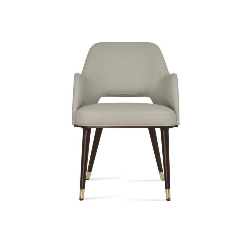 Marash Arm Chair, Light Gray, Wenge