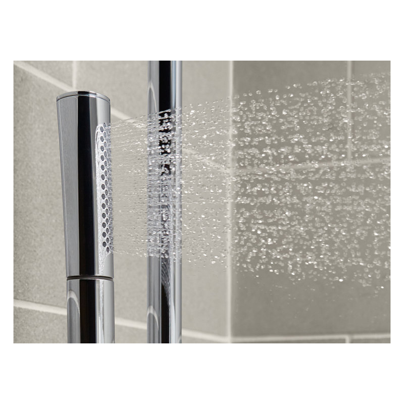 Wand Dual-Function Handshower with Hose, Polished Chrome