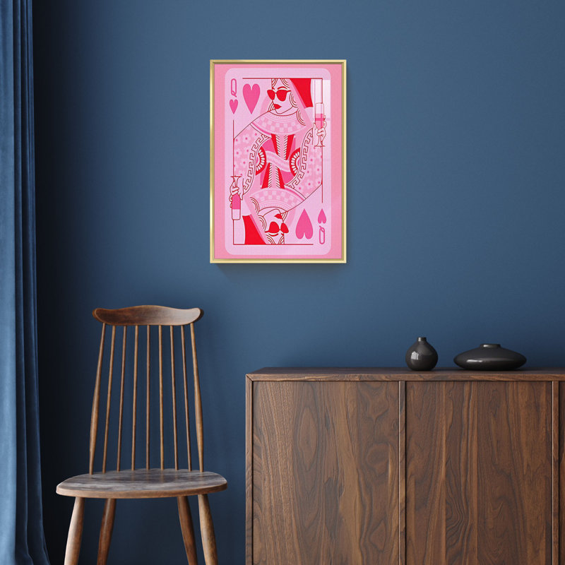 Funk art encadré sur toile, H 24 po x l 16 po x P 1,34 po, Encadrement doré