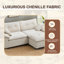 Canapé de 88,9 po de large avec repose-pieds, canapé modulaire Cloud, canapés modulaires pour le salon, revêtement capitonné en forme de nuage sans dossier, dossier capitonné et design moderne-1535532180