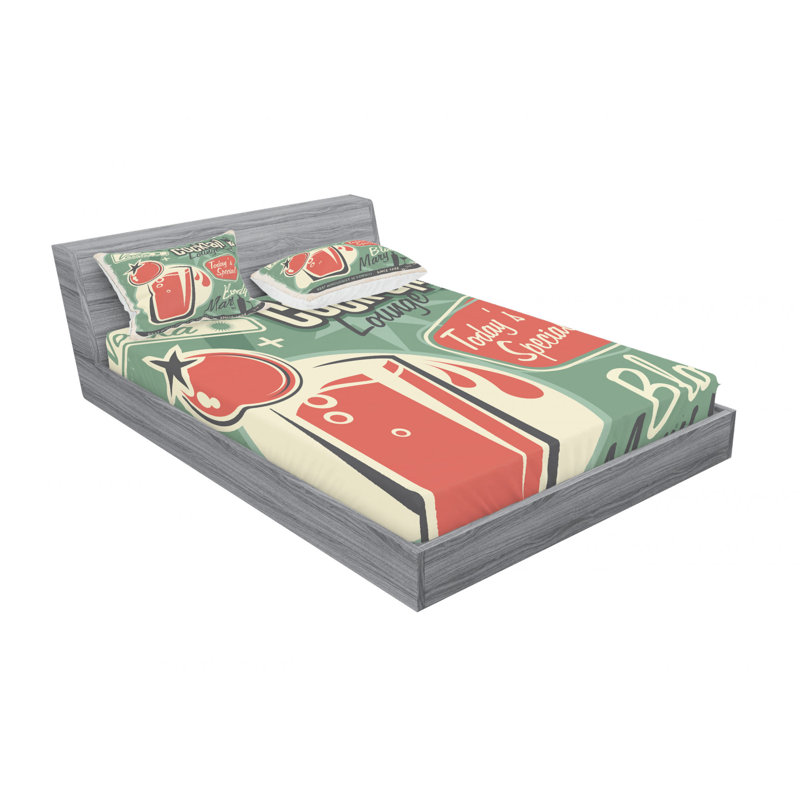 Microfiber Sheet Set, Queen Sheet Set with Fitted Sheet