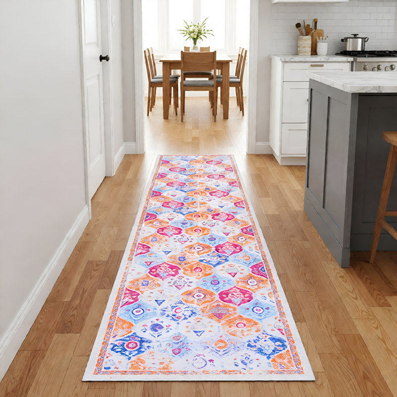 MAVAL Cream Washable Adrienna Runner Adrienna, Runner 2'6" x 10'