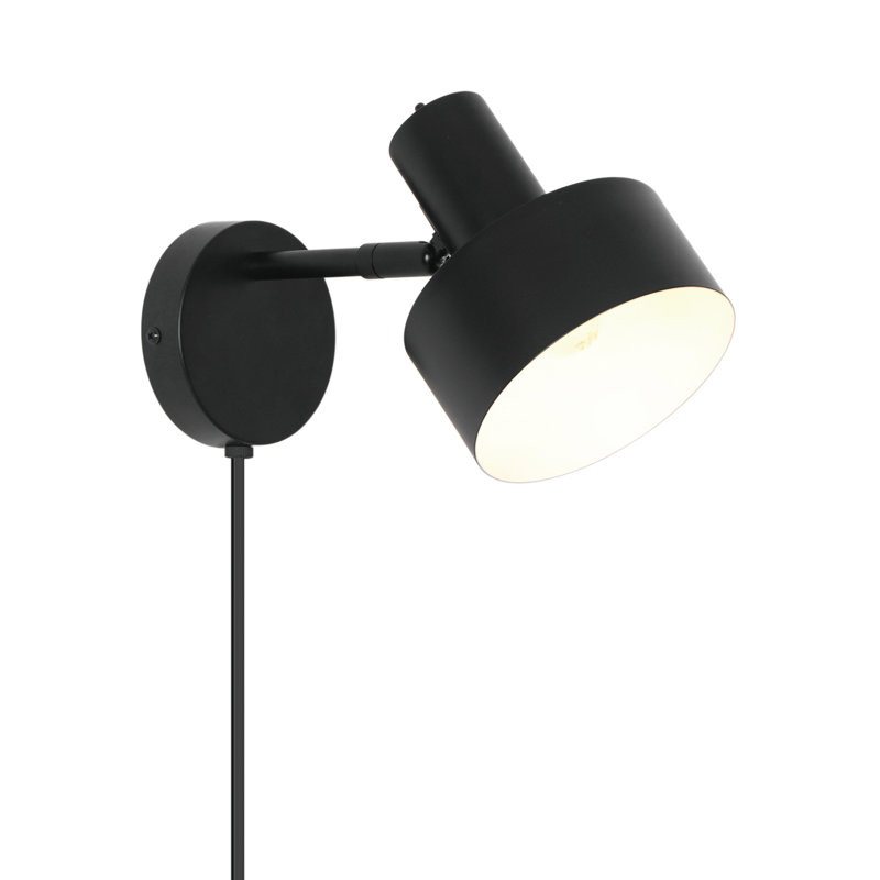 Steel Flush Mounted Sconce, Black