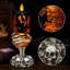 Bougie boule de neige d'Halloween avec lampe allumée à piles USB Spooky Spinning Water Tornado