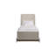Lit simple au-dessus d'un lit gigogne dans la teinte taupe, embellissement avant, couche de surface en placage de bouleau, sens transitionnel décontracté, bois massif et base, 82,13 de profondeur, 40,91 de largeur, 52,83 de hauteur, 169,93 lb