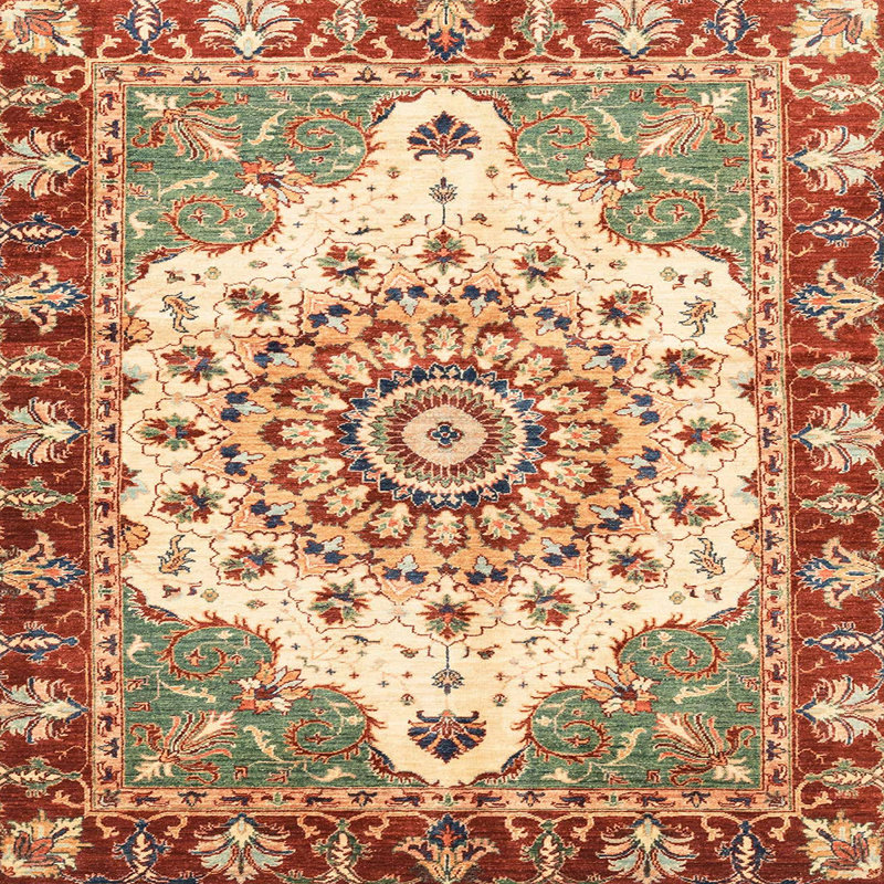Abstract Indoor Rug, Square 4'