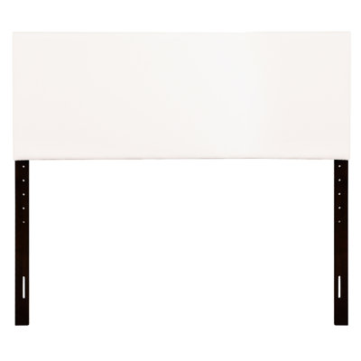 Grand lit à hauteur réglable en blanc chatoyant - tête de lit à panneau en similicuir pour une touche d'élégance et une apparence gracieuse