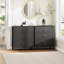 Commode cannelée pour chambre à coucher, commode à 3 tiroirs de 27,5 po de largeur pour chambre à coucher, commode moderne-86688073