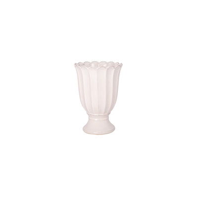 Pot en grès blanc cassé