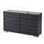  Ensemble de chambre à coucher avec lit double 5 pièces Louby, noir-101644238-101644235