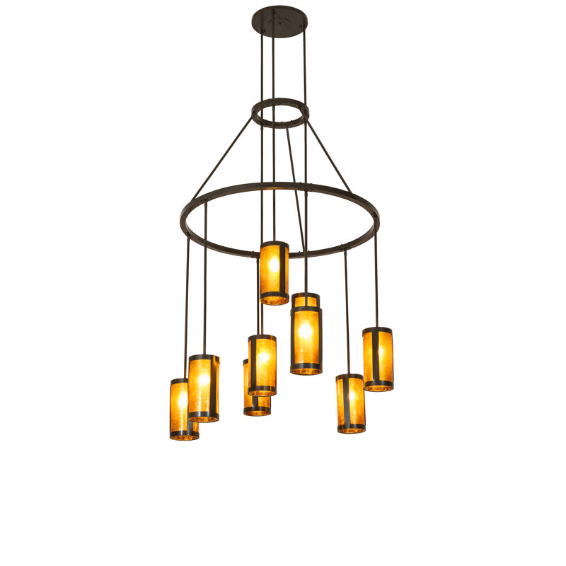 48" Wide Cartier 9 Light Cascading Chandelier