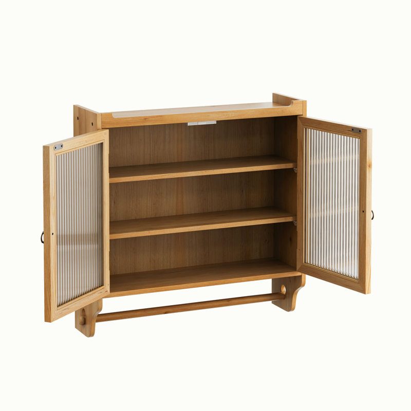 Lochlan Solid Wood Accent Cabinet, Natural