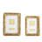 S/2 Gold Ruffles Frames Includes 2 Sizes