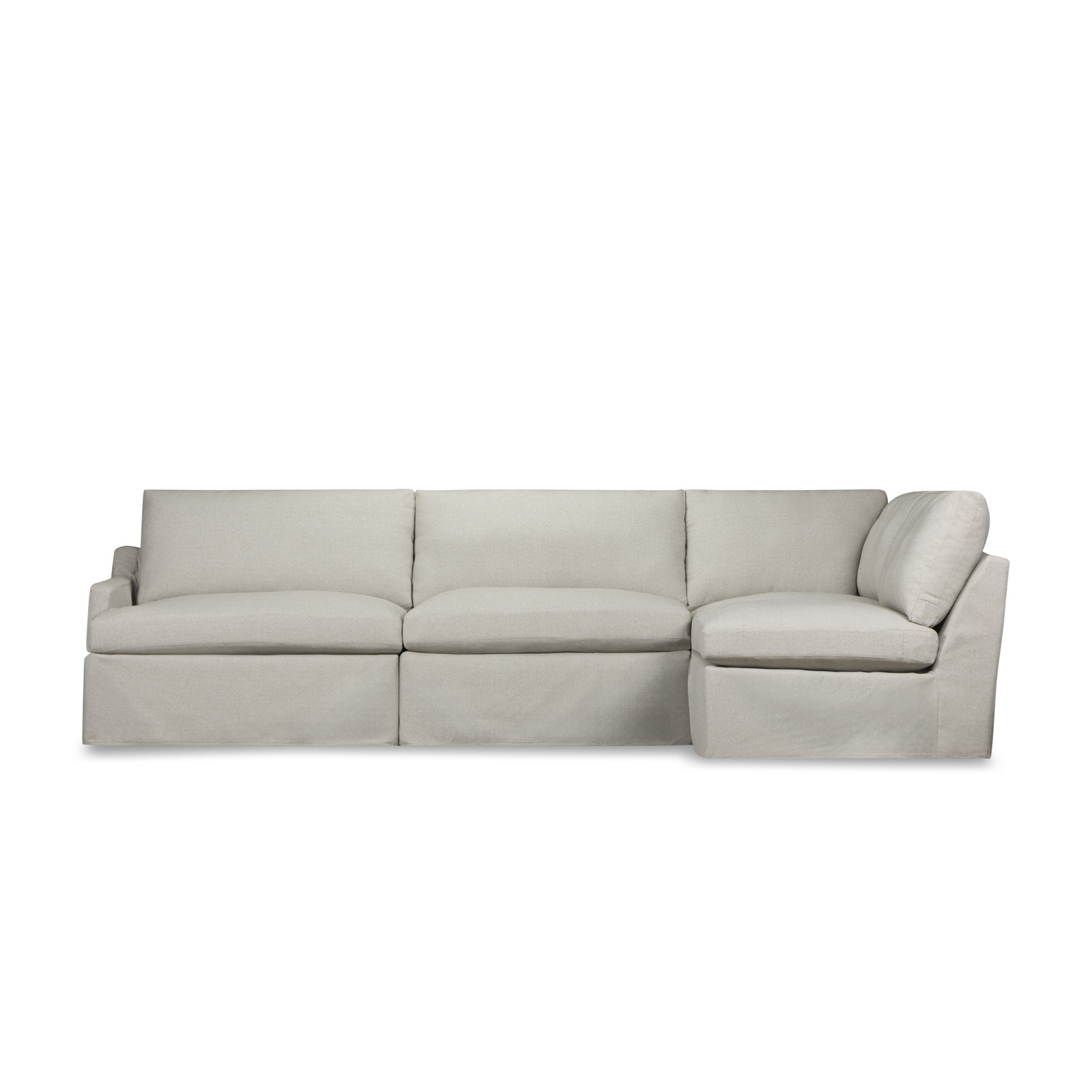 Wrenley 4-Piece Modular Sectional, Apollo Alpaca Boucle, Right Hand Facing