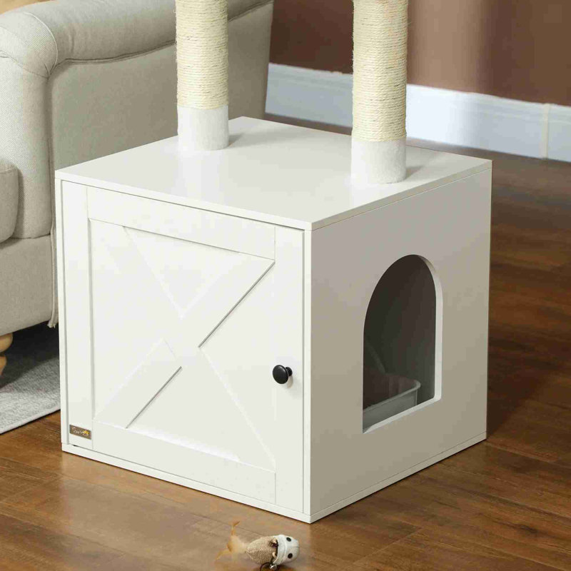Cat Tree with Litter Box Enclosure