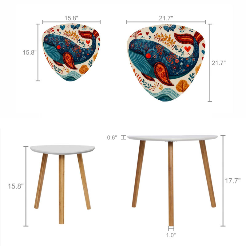 Ensemble de 2 tables basses gigognes Triangle