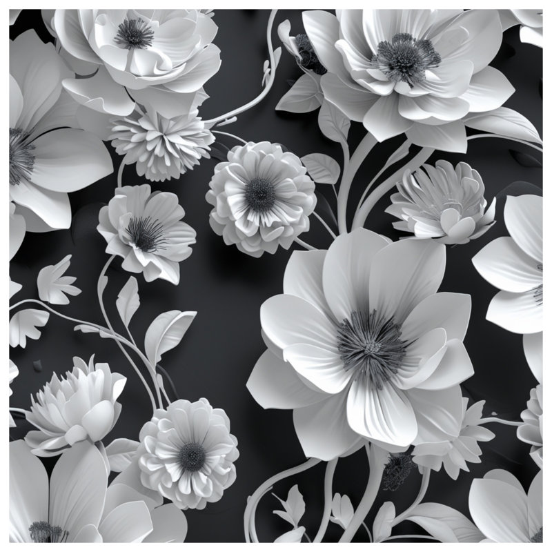 Black  Floral Comforter, Twin Extra Long