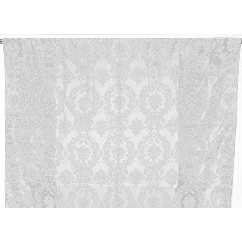 Amboy Semi Sheer Curtain Single Panel, 56" W x 63" L, White