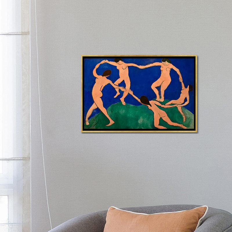 «The Dance I» par Henri Matisse - reproduction, H 18 po x l 26 po x P 1,5 po, Toile encadrée d'or