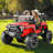 24V 2 Seater Ride On Jeep Car Truck with Remote Control,Ride on SUV Toys for Big Kids with Parental Remote Control, LED Lights, Safety Belt, Bluetooth, Music, MP3, AUX Port, Spring Suspension,-80184353