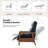 Gladys Mid-Century Modern Genuine Leather Pushback Recliner-129457398