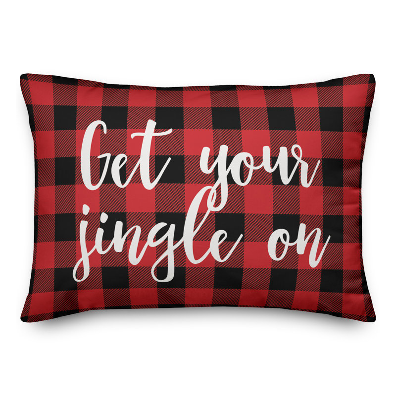  Coussin «Get Your Jingle on» à carreaux Buffalo