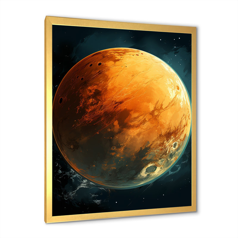 Reproduction sur toile de Jupiter Topaz Titan, Encadrement doré, H 32 po x l 16 po x P 1 po