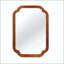 Miroir rectangulaire en bois massif avec coins arrondis en brun jaunâtre (20 x 30)-130055242