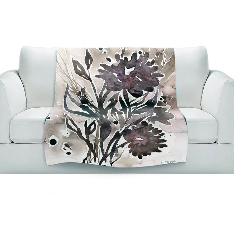 Couverture sherpa doux à impressions organiques 115, l 51 po x L 60 po