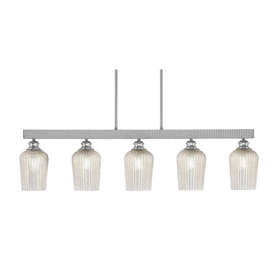 Edge 5 Light Bar Shown With 5" Textured Glass