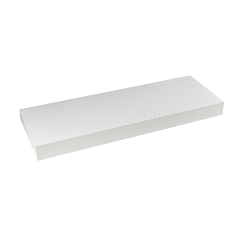 Tablette flottante Aydun, Blanc, Courbé 10 po x 24 po