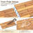 24"x12" 12 Pcs Acacia Interlocking Deck Tiles, Waterproof, Tool-Free