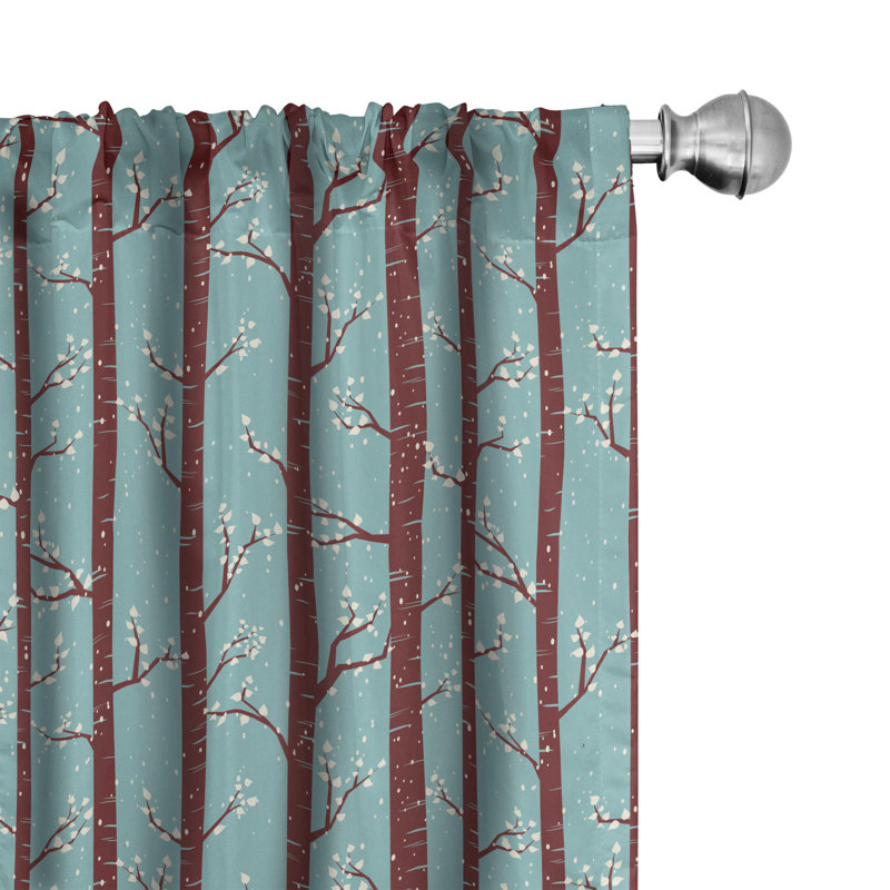 Forest Semi-Sheer Rod Pocket Curtain Panels, 28" x 84"