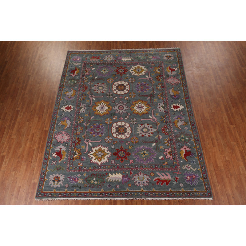 Tapis oriental gris Oushak All-Over 9 x 12