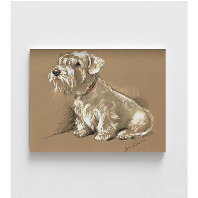 Idée de cadeau mignon terrier blanc, petit art Doggo, impression d'affiche Doggo, impression d'affiche Terrier, cadeau de propriétaire d'animal, art chien blanc