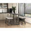 Gray Counter Height Bench For Casual Dining, Foam Seat Cushioned Dining Room