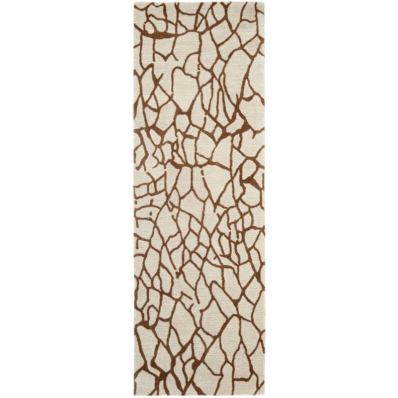 Jorie Hand Tufted Wool & Viscose Abstract Rug, Runner 2'6" x 8'