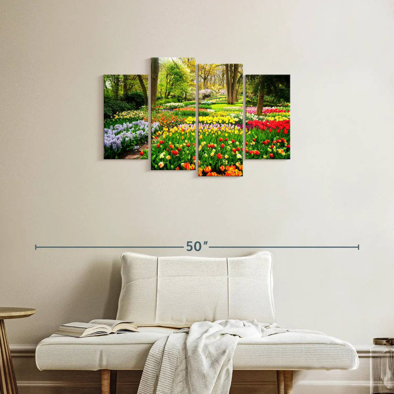 Fleur de tulipes Harnek, H 22 po x l 36 po