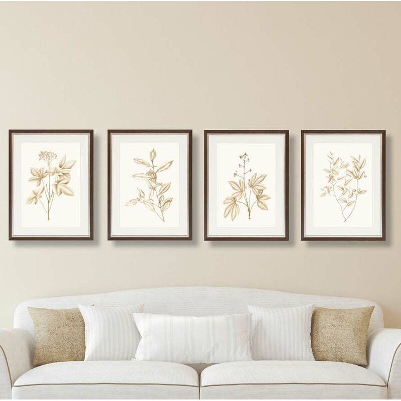 Gracie Oaks Soft Expressions Framed On Paper 4 Pieces Print | Wayfair