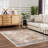 Medallion Design Performance Beige/Brown/Blue Machine Washable Area Rug-71043523