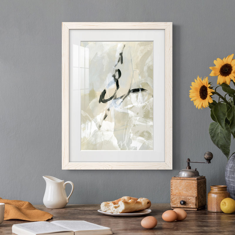 Scribble Veil I - peinture encadrée, H 43,5 po x l 31,5 po x P 1 po, Cadre blanc