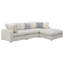 Canapé modulaire avec repose-pieds 4 pièces Serena-114733282