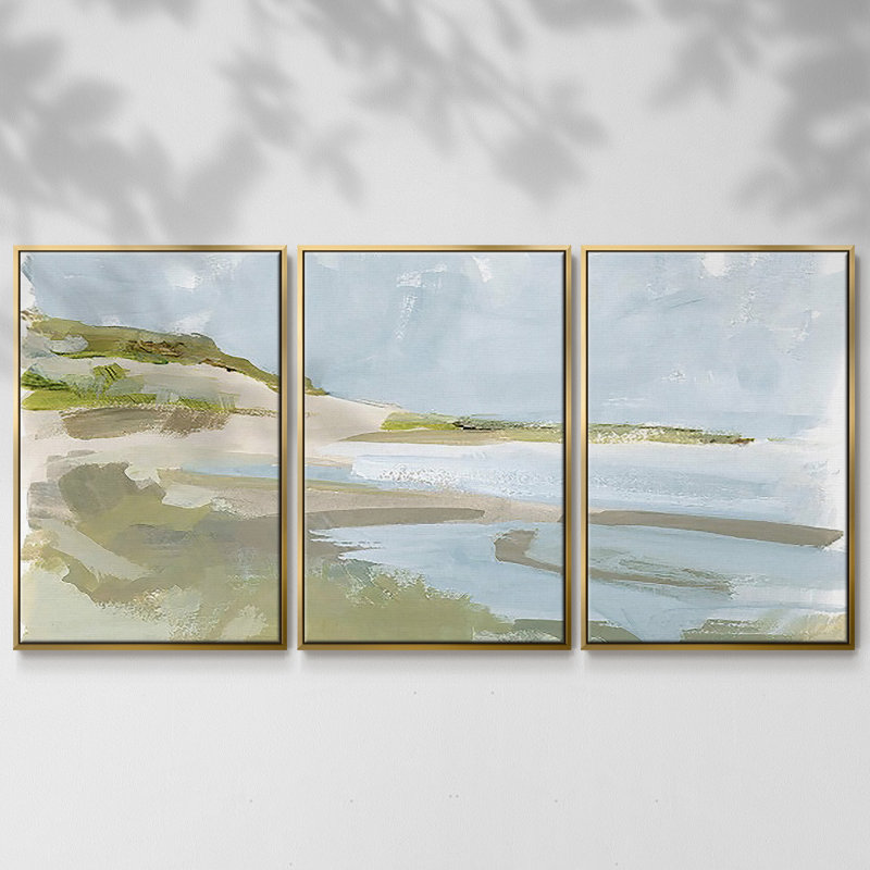 Sea Cove Impression II, 3 pièces, Or, H 36 po x l 75 po x P 2 po