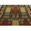 Tapis vert touffeté à la main 8 pi x 10 pi Arts & Crafts / Mission William Morris
